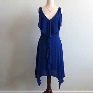 BCBG royal blue handkerchief dress